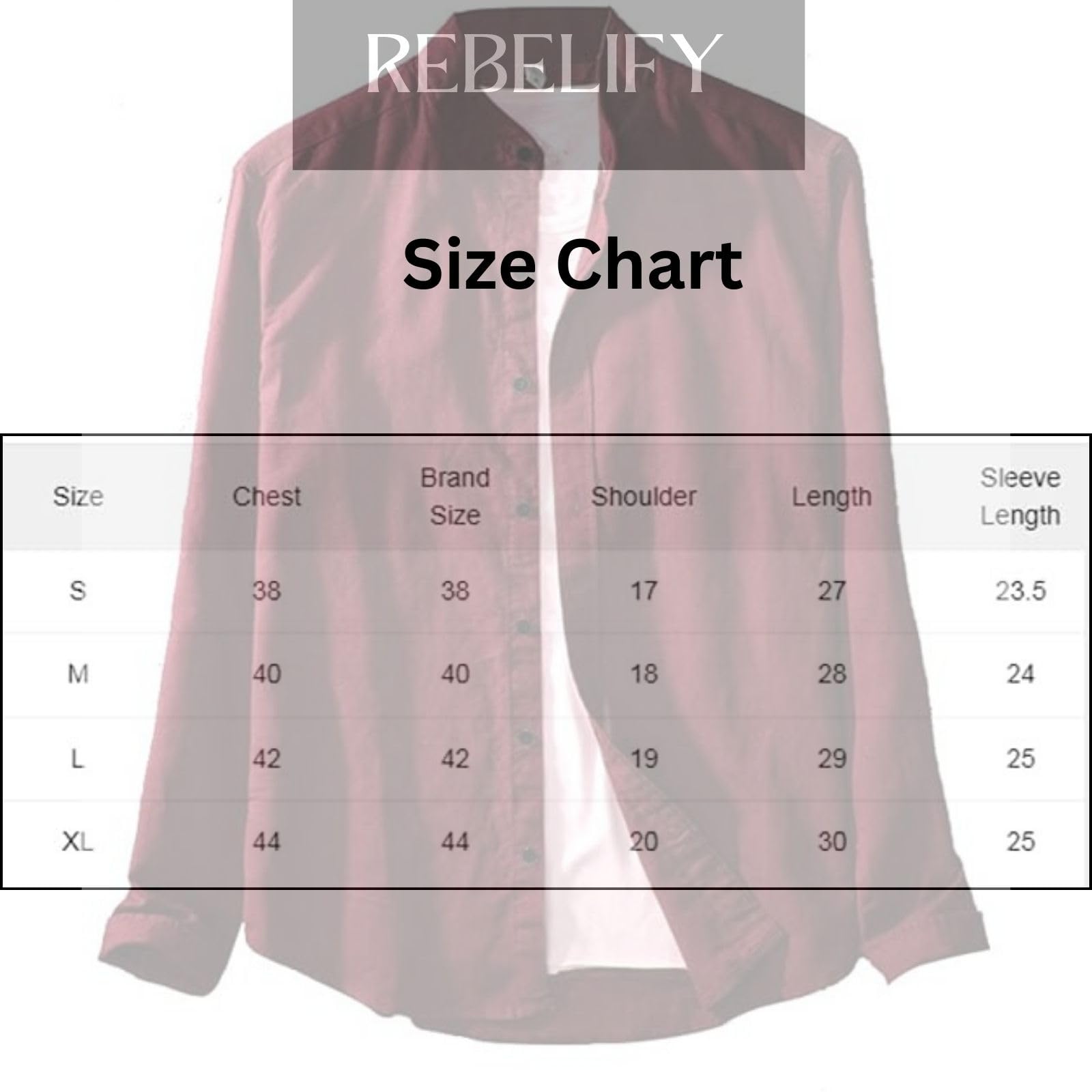Rebelify MenS Cotton Blend Shirt With Full Sleeves Spread Collar Solid Pattern Botton Down Closure Relaxed Fit And Standard Len