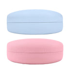 CHZZMS 2 PACK Large Hard Shell Sunglasses Case, Protective Case For Sunglasses and Eyeglasses (blue+pink)