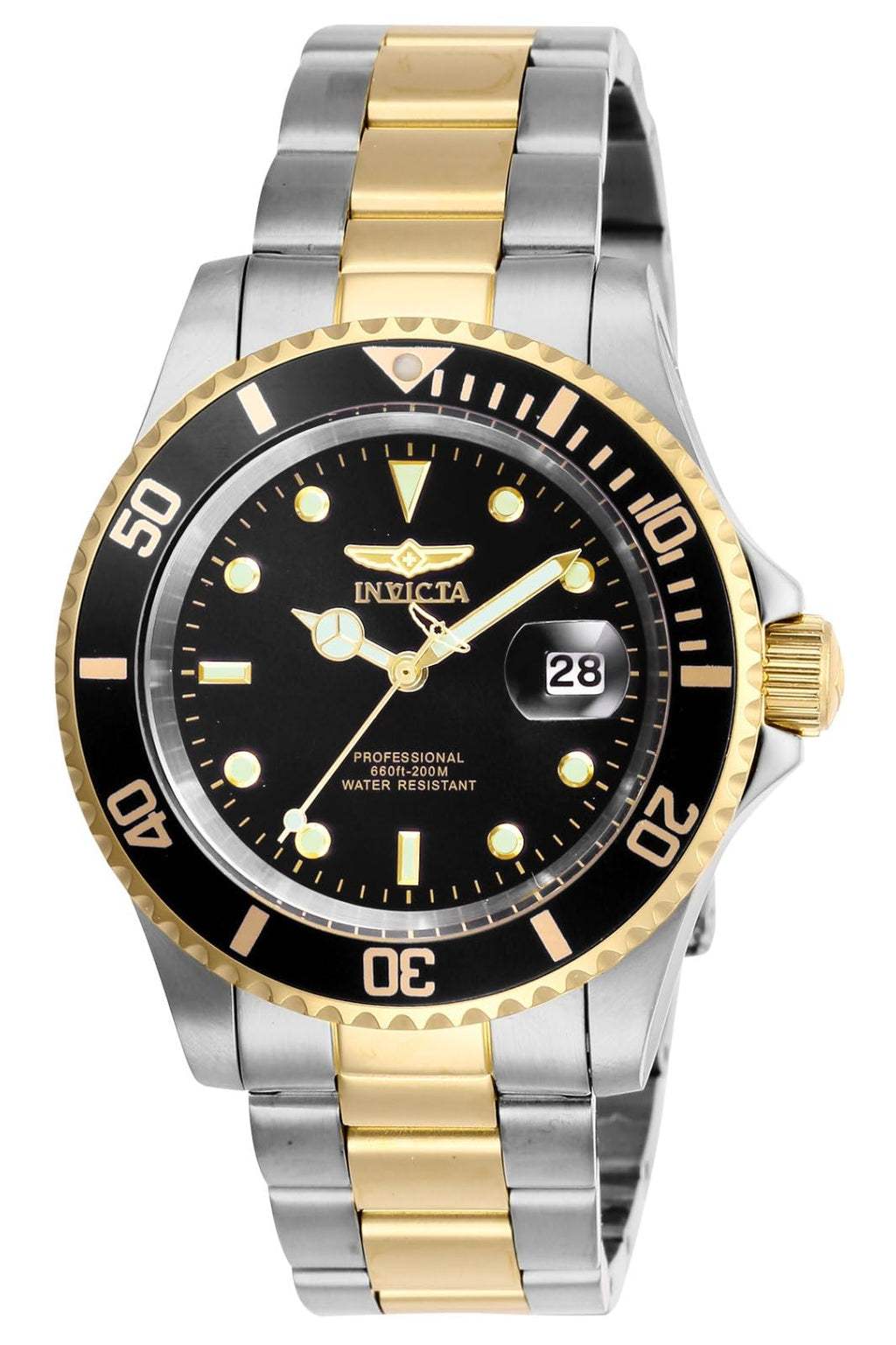 Invicta Men's Pro Diver Quartz Watch with Stainless Steel Strap, Two Tone, 20 (Model: 26973)