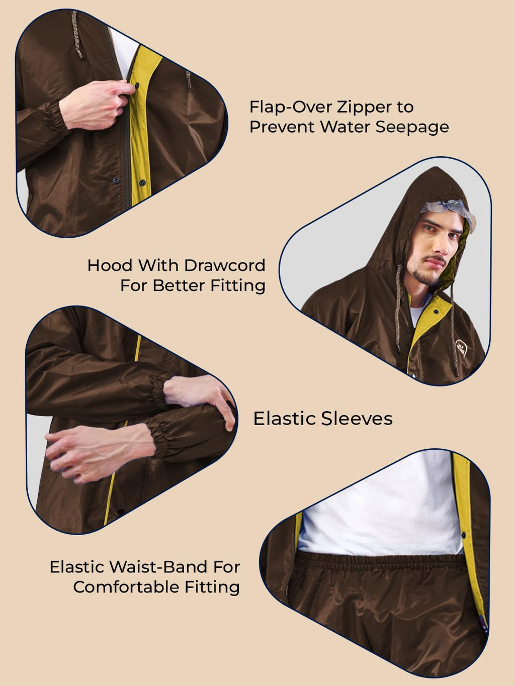 Lux Venus Reversible Rain Coat For Men.