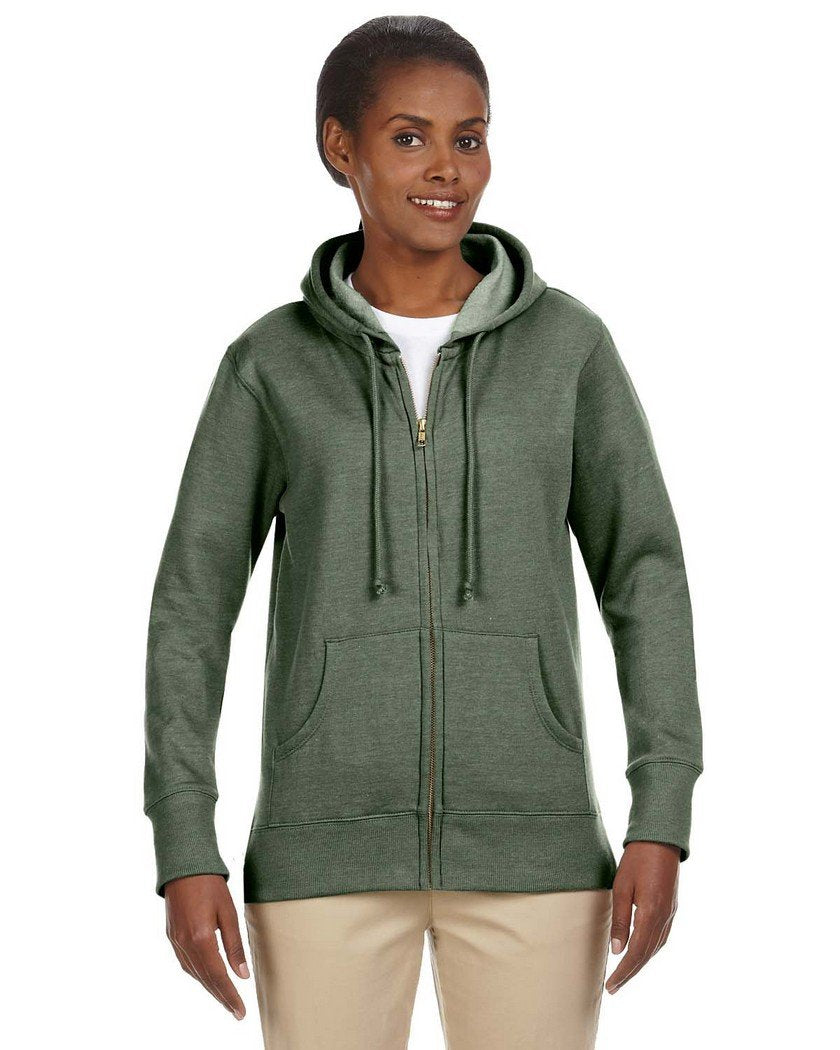 Ladies OrganicRecycled Heathered Fleece Full-Zip Hooded Sweatshirt - cHARcOAL - S(D0102H7ZQR6)