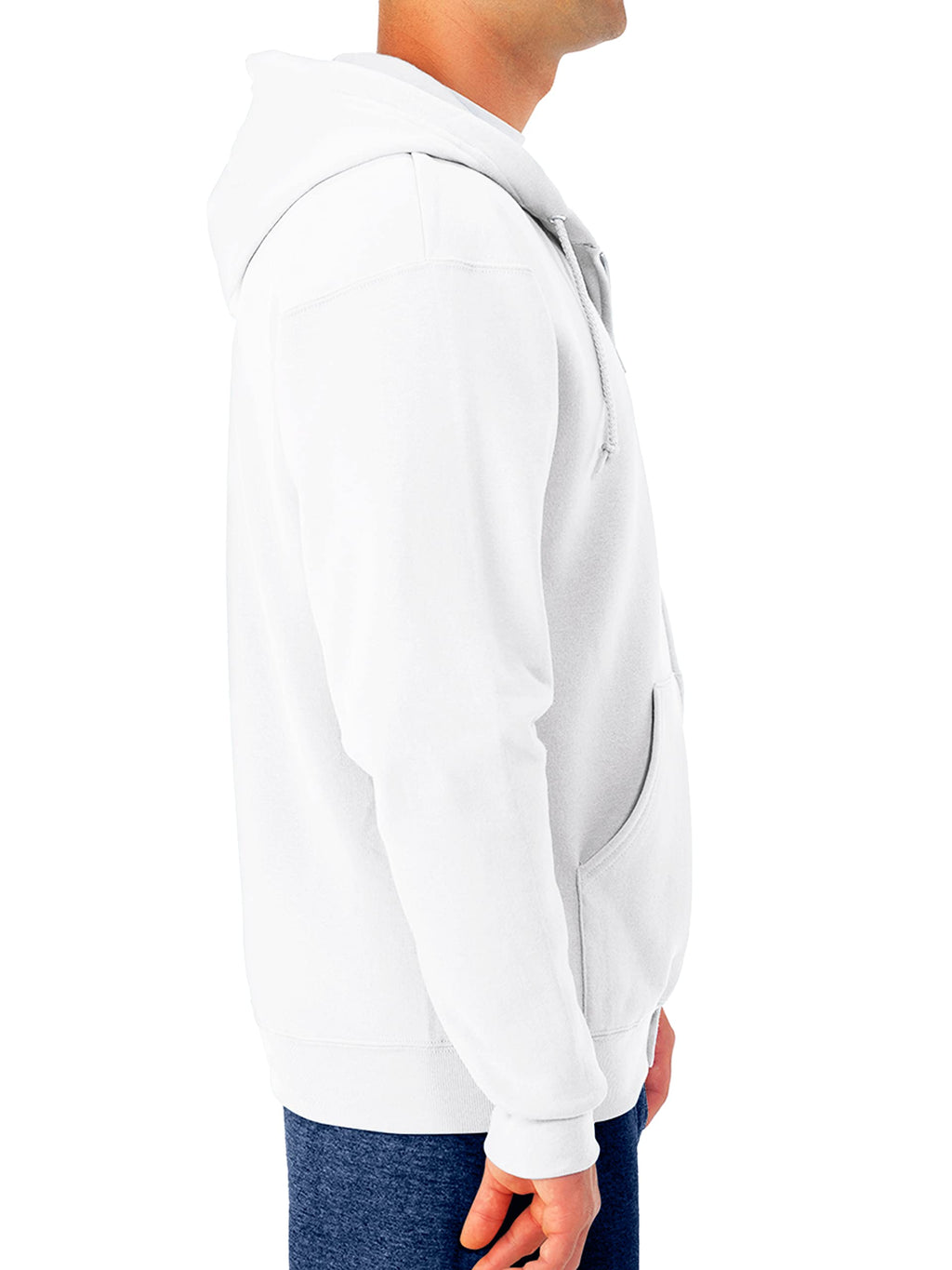 Jerzees -Men's NuBlend -Fleece -Sweatshirts & -Hoodies, Full Zip-White, Medium