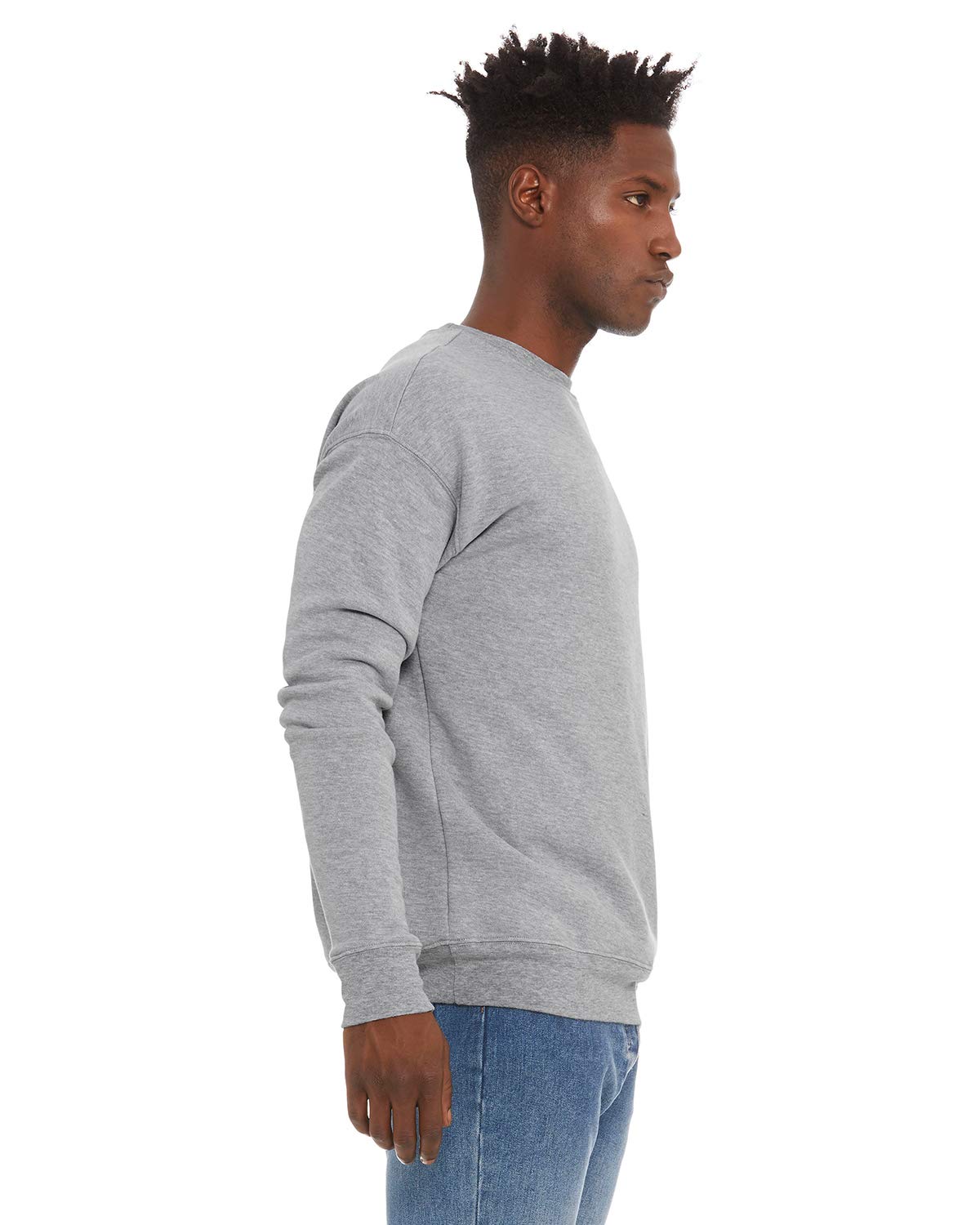 Unisex Drop Shoulder Fleece - WHITE - XS(D0102H7W94X)