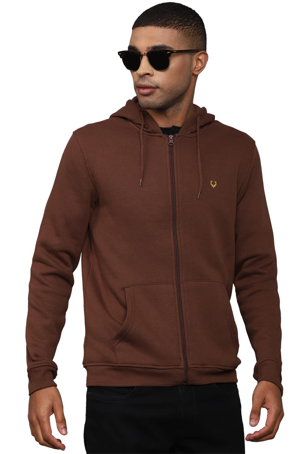 Allen Solly Men Casual Full Sleeve Hooded T-Shirt