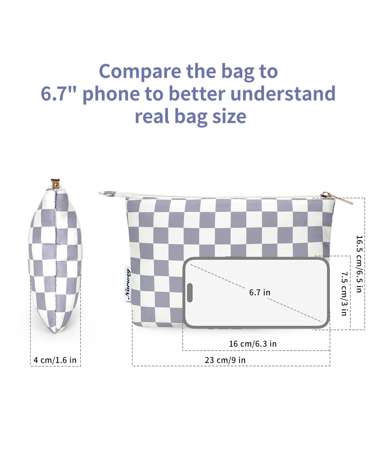 Narwey Small Makeup Bag for Purse Travel Makeup Pouch Cosmetic Bag Zipper Pouch Bags for Women