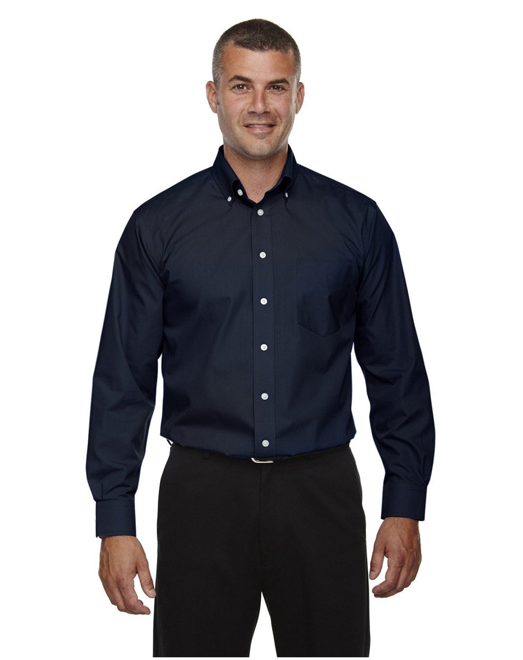 Mens crown Woven collectionSolid Broadcloth - WHITE - 5XL(D0102H7NJUJ)