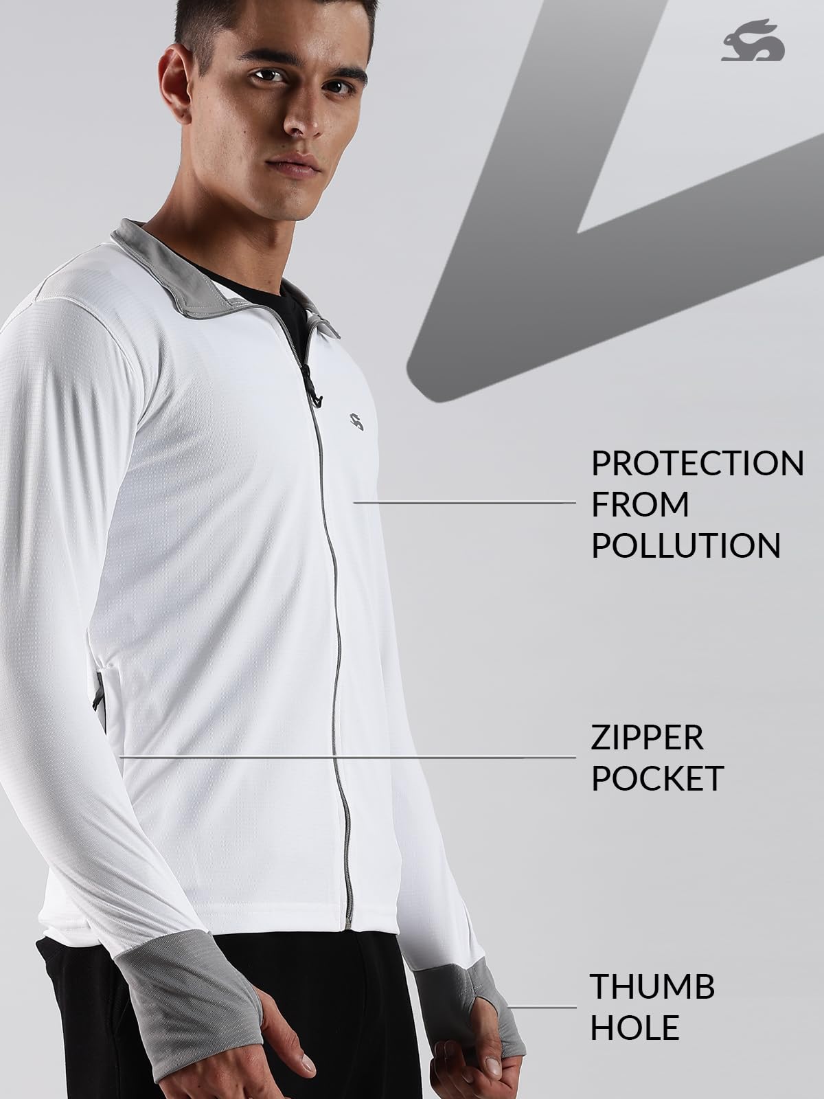 ADRO Sunscreen Jacket for Men UV Sun Advanced Protection Running Jackets For Men Biker Jackets with Zipper Sports jacket for men