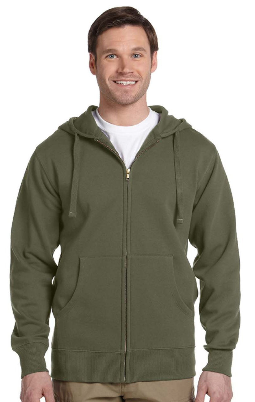 Mens OrganicRecycled Full-Zip Hooded Sweatshirt - BLAcK - 2XL(D0102H7Zgg8)
