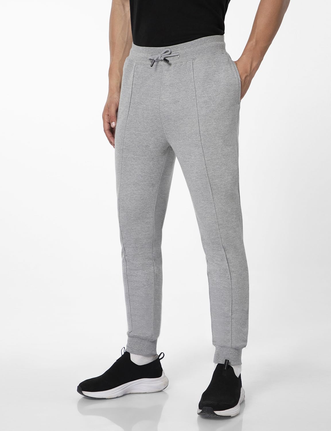 FYLTR Mens Casual Joggers with Pintuck Design - Elasticated Waist with Drawstring | Welt Back Pocket | Solid Color