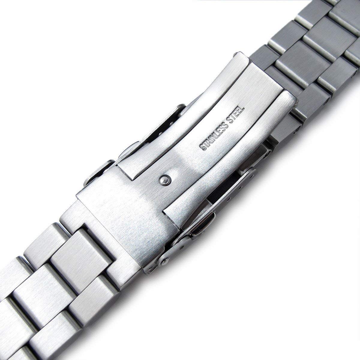 MiLTAT 22mm Watch Band for Seiko SKX007 SKX009 SKX011, Hexad Solid Screw-Links SEL