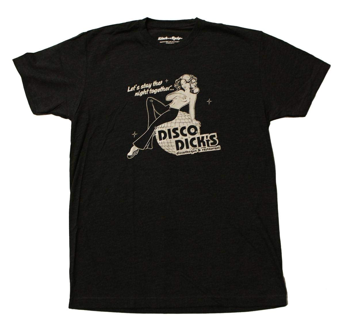 Kitsch on the Rocks Disco Dick's Men's Black T-Shirt - X-Large