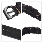 EACHE Leather Watch Bands for Men,Vintage Crazy Horse Leather & Vegetable Tanned Leather & Oil Waxed Thick Leather Watch Bands 2