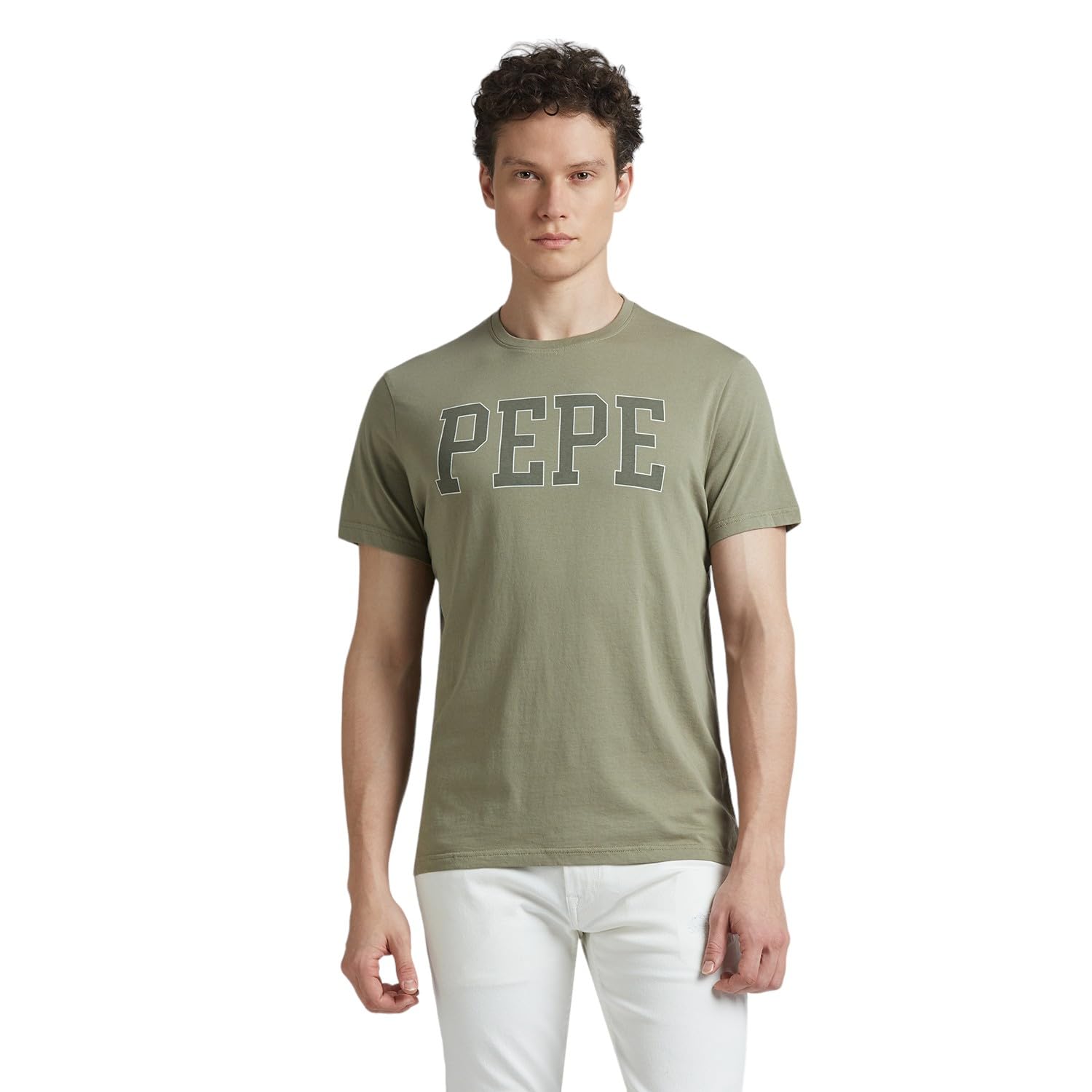 Pepe Jeans MenS Slim Fit T-Shirt (Pm509906_Palm Green