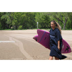 DORSAL Thick Microfiber Surf Poncho Robe for Wetsuit Changing Towel Black