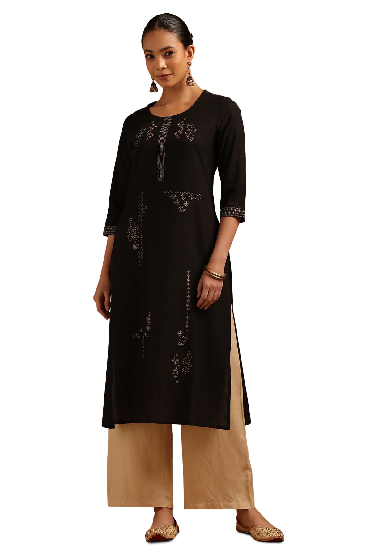 Soch Women Cotton Flex Embroidered Kurta