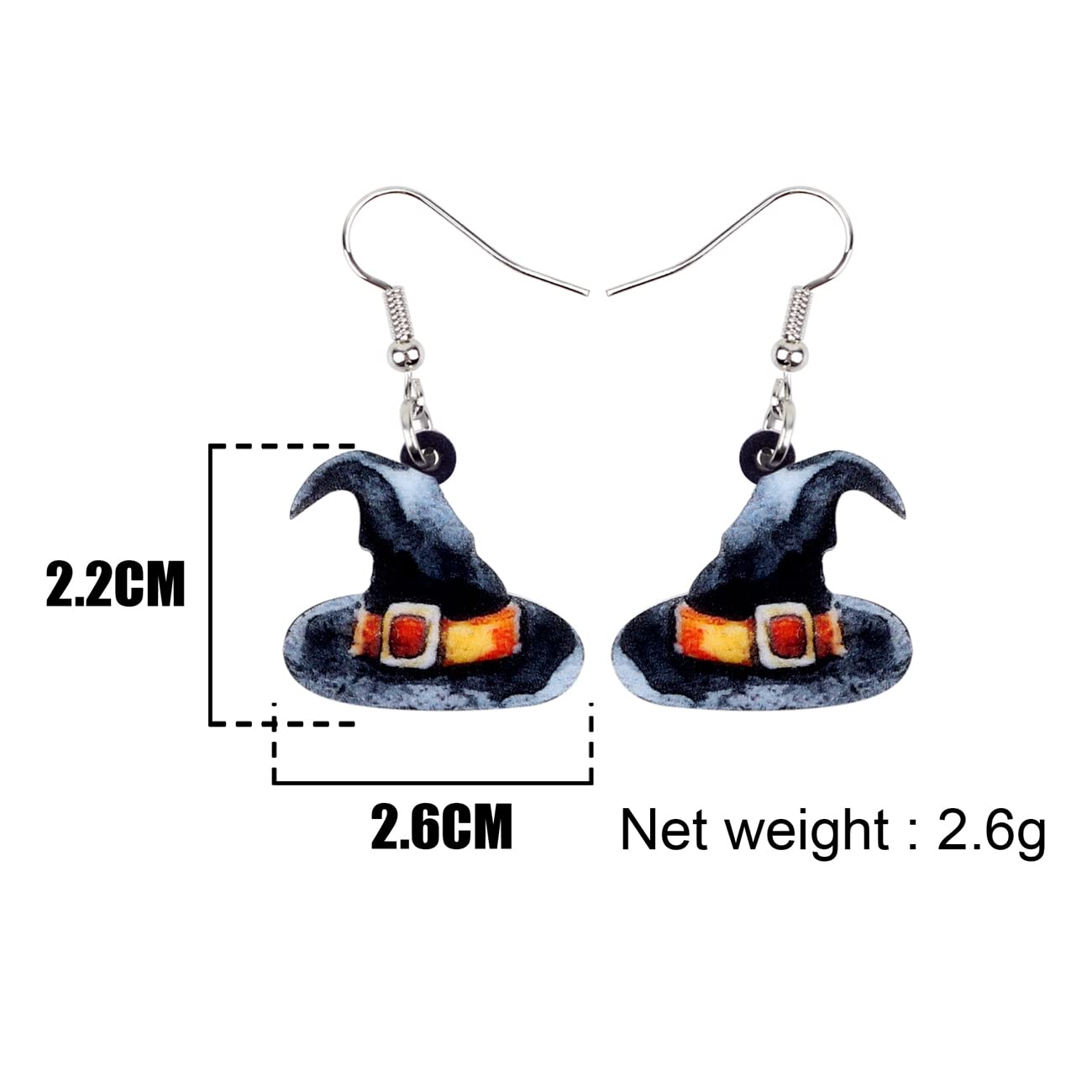 NEWEI Cute Acrylic Halloween Witch Pumpkin Earrings Big Long Dangle Drop For Women Festival Jewelry Gifts Charm