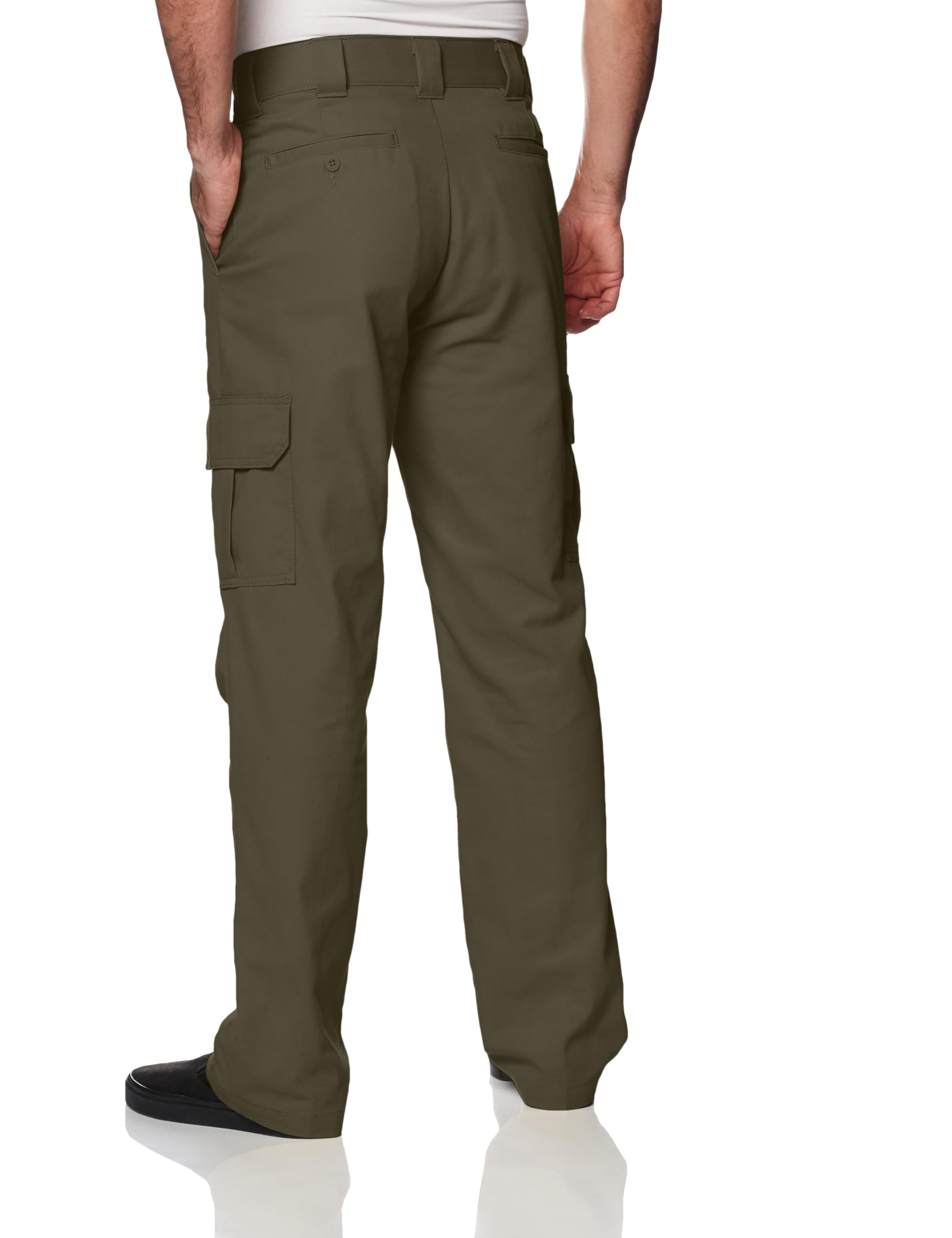 Dickies Men's Regular Straight Flex Twill Cargo Pant, Moss v1, 34W x 30L