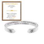 JoycuFF Mom Gifts Monther 's Day Inspirational Cuff Bangle Bracelets for Women Birthday Christmas Gifts for Her The Love Between