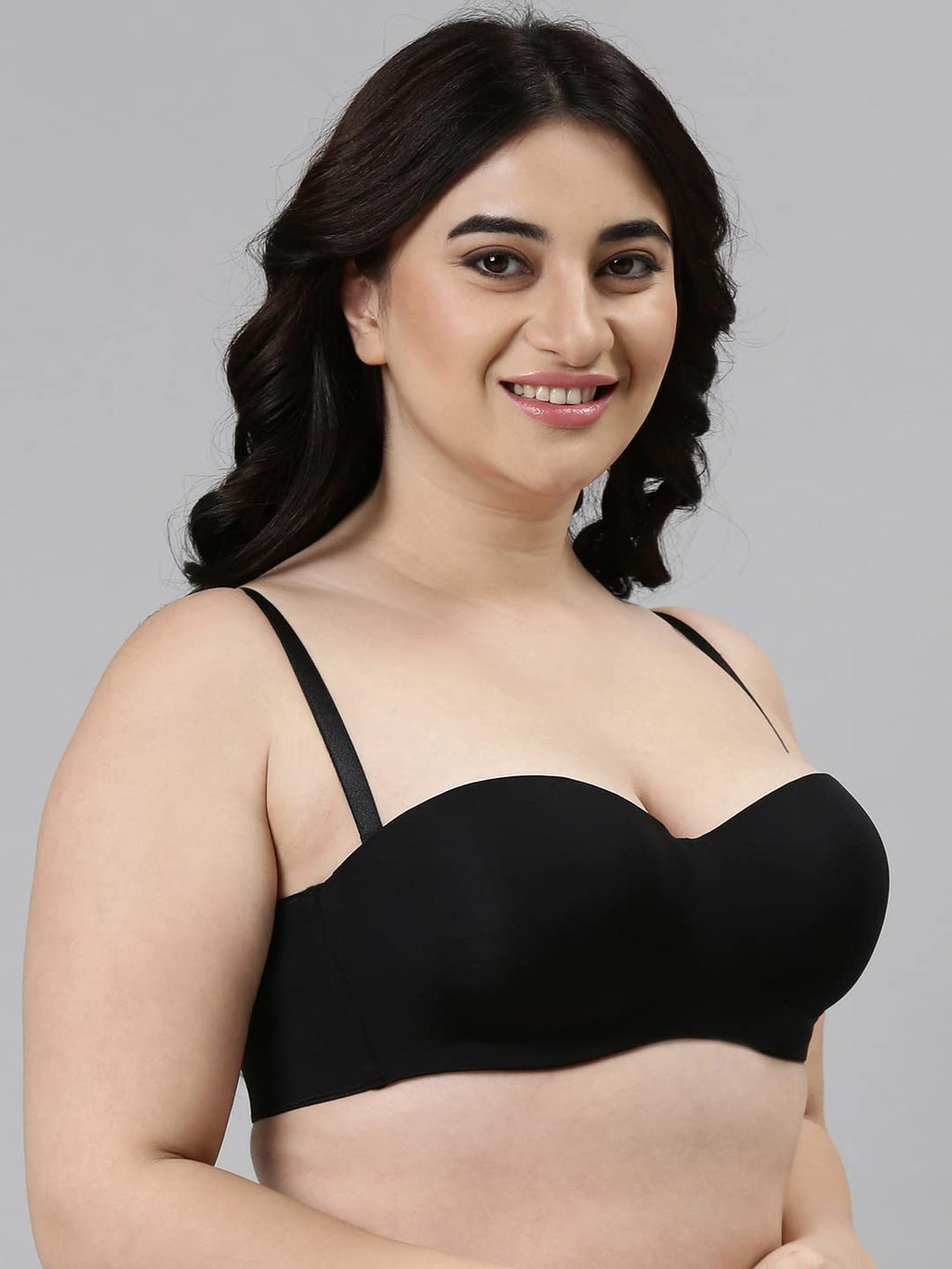 Enamor F074 Full Figure Strapless & Multi-way Bra  Padded, Wired & Medium Coverage