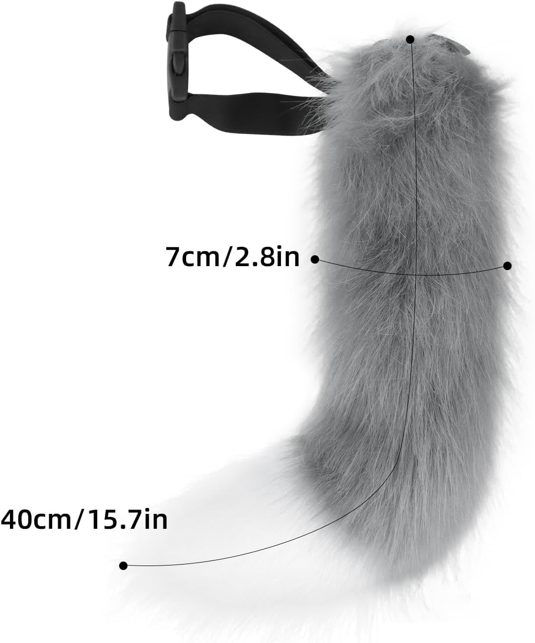 BANLAN Faux Fur Fox Costume Cat Tail Cosplay Halloween Christmas Party Costume One Size