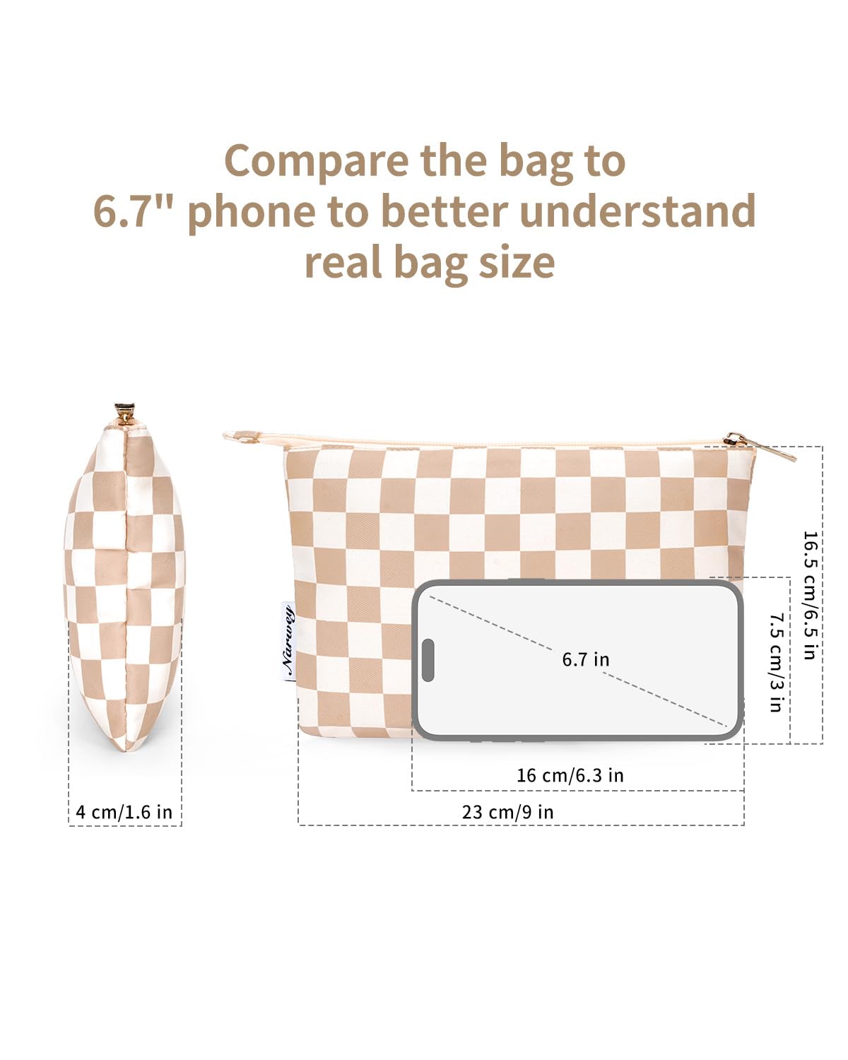 Narwey Small Makeup Bag for Purse Travel Makeup Pouch Cosmetic Bag Zipper Pouch Bags for Women