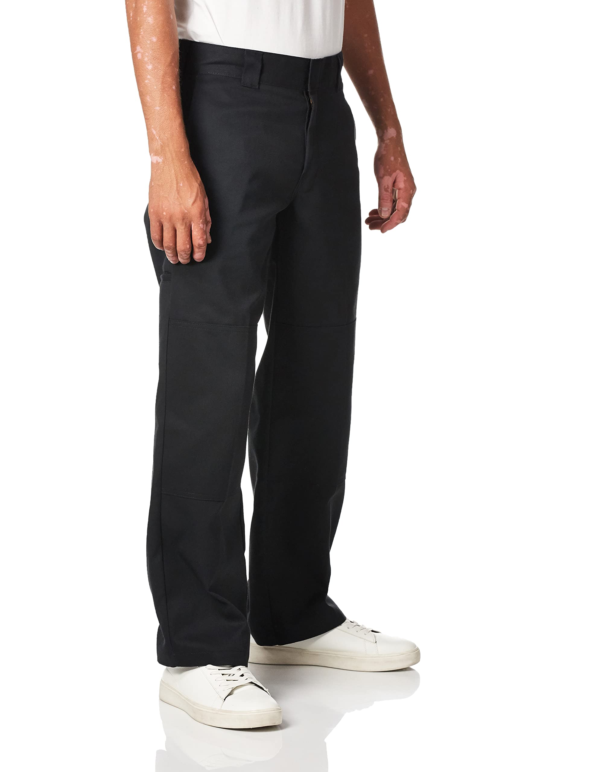 Dickies mens Flex Double Knee Work Loose Straight Fit Pants, Black, 42W x 30L US