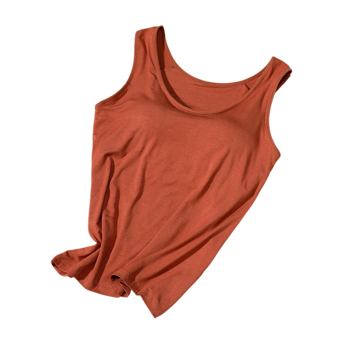 Enakshi Womens Tank Top Yoga Camisole Support Sleeveless for Fitness Daily Wear Yoga Brick Red L|Clothing, Shoes & Accessories 33