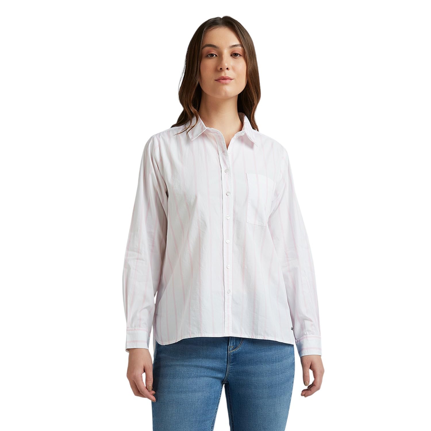 Pepe Jeans Pink Stripes Full Sleeve Shirt