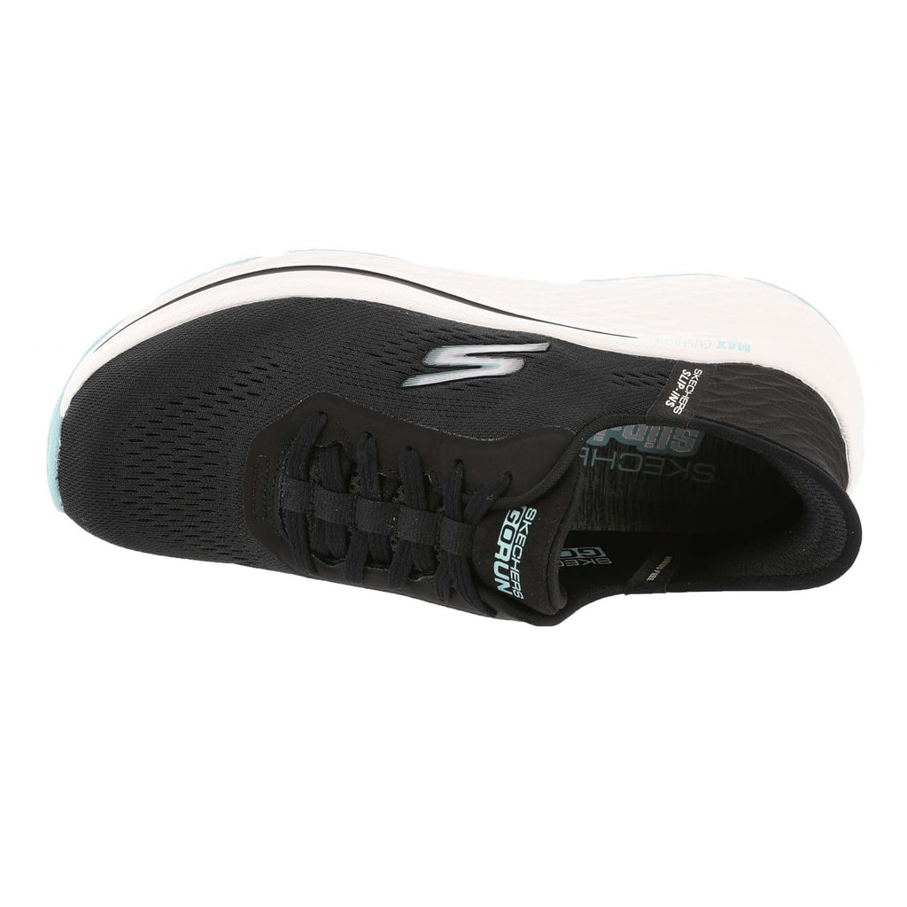 Skechers Women's Max Cushioning Elite 2.0 Vanish Hands Free Slip-Ins Sneaker, Black/Blue, 8.5