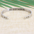 JoycuFF Personalized Gift for Swimmer Friend Encouragement Gift for Women Birthday Gift Ideas Personalized Engraved Stainless St