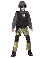 Fun World Big Boy's Med/skull Soldier Chld Cstm Childrens Costume, multi, Medium