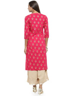 Gosriki Women'S Cotton Camouflage Straight Kurta