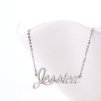 HUAN XUN Stainless Steel Font Necklace Birthday Gift for Her Christmas Jewelry Jessica