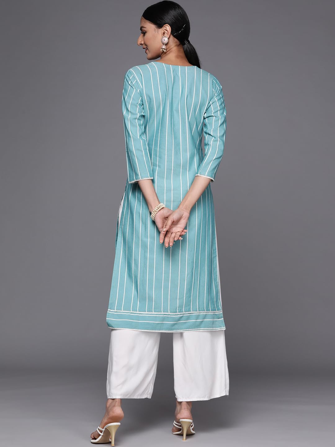 Libas Womens Cotton Yoke Design Straight Kurta