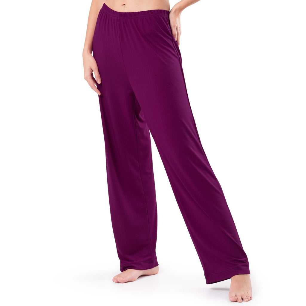 Fruit of the Loom Women's Breathable Tank Top, Pant, and Cardigan Sleep Set, Boysenberry, Medium
