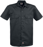 Unisex Short-Sleeve Work Shirt - BLAcK - S(D0102H7MF6X)