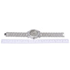 Techno Pave Mens 45mm Iced Diamond Roman Dial Watch - Silver Tone Finish