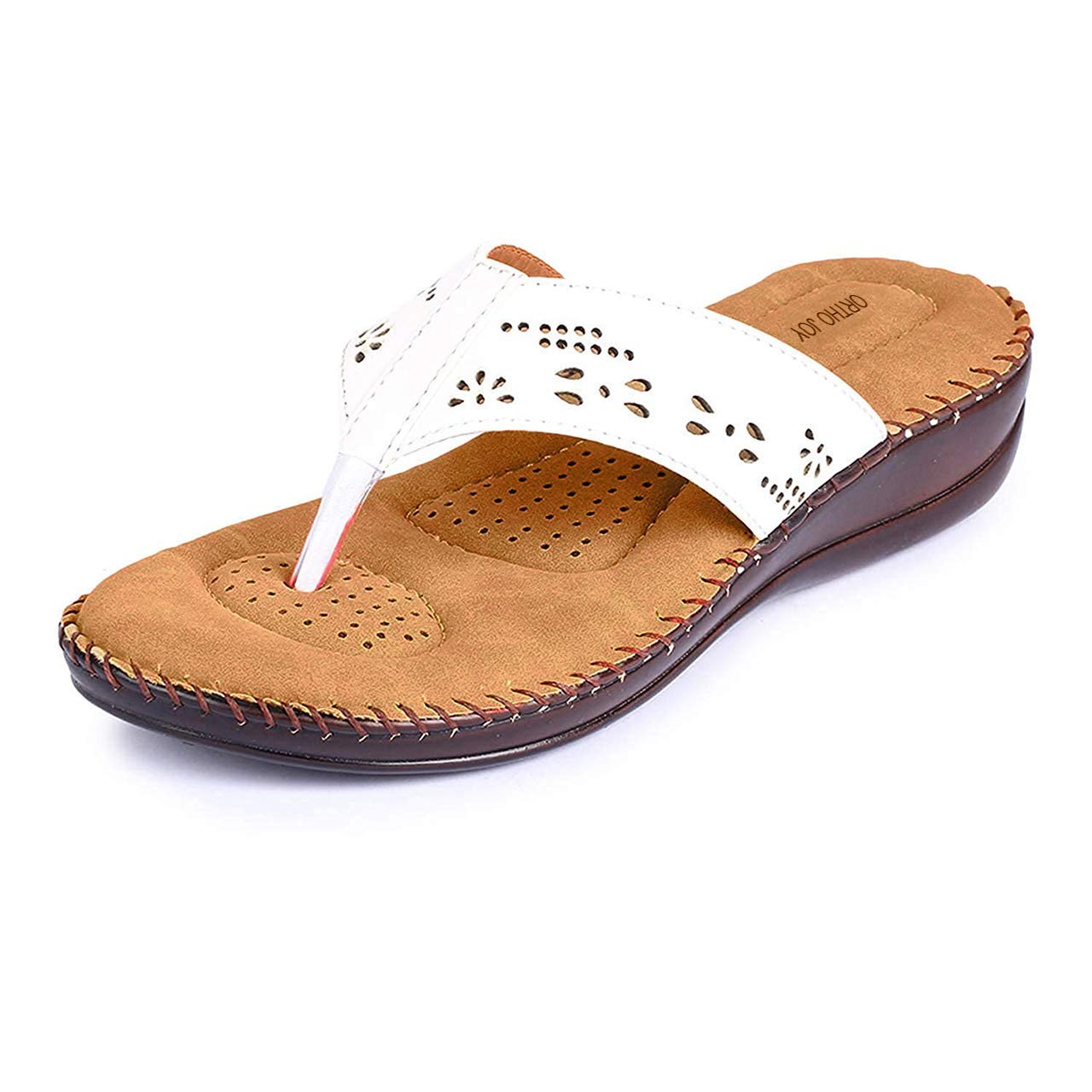 ORTHO JOY Extra Soft Doctor Ortho Slippers for men - 3uk - ORTH_WSP03_WHT_37