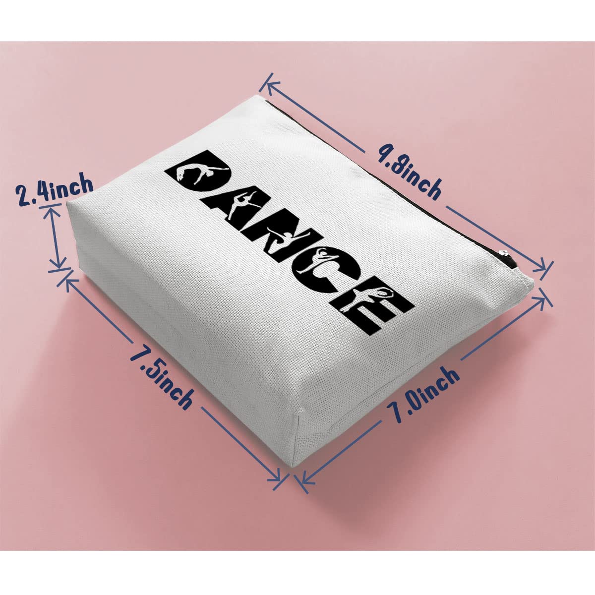 BiuNiuring Dance Teacher Appreciation Gifts, Dancer Cosmetic Bag Gifts, Dance Gifts for Women, Dance Moms Gift, Zipper Makeup Ba
