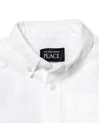 The childrens Place Baby Boys and Toddler Boys Short Sleeve Oxford Button Down Shirt, White, 3T