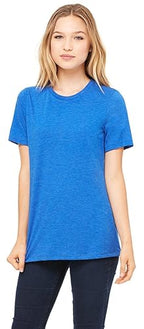Bella Canvas 4.2 oz. Missy Short-Sleeve Jersey Crew Neck B6400 -True Royal -L