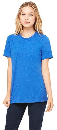 Bella Canvas 4.2 oz. Missy Short-Sleeve Jersey Crew Neck B6400 -True Royal -L