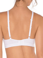 Fruit of the Loom Women's Wirefree Cotton Bralette, Heather Grey/White, 40DDD