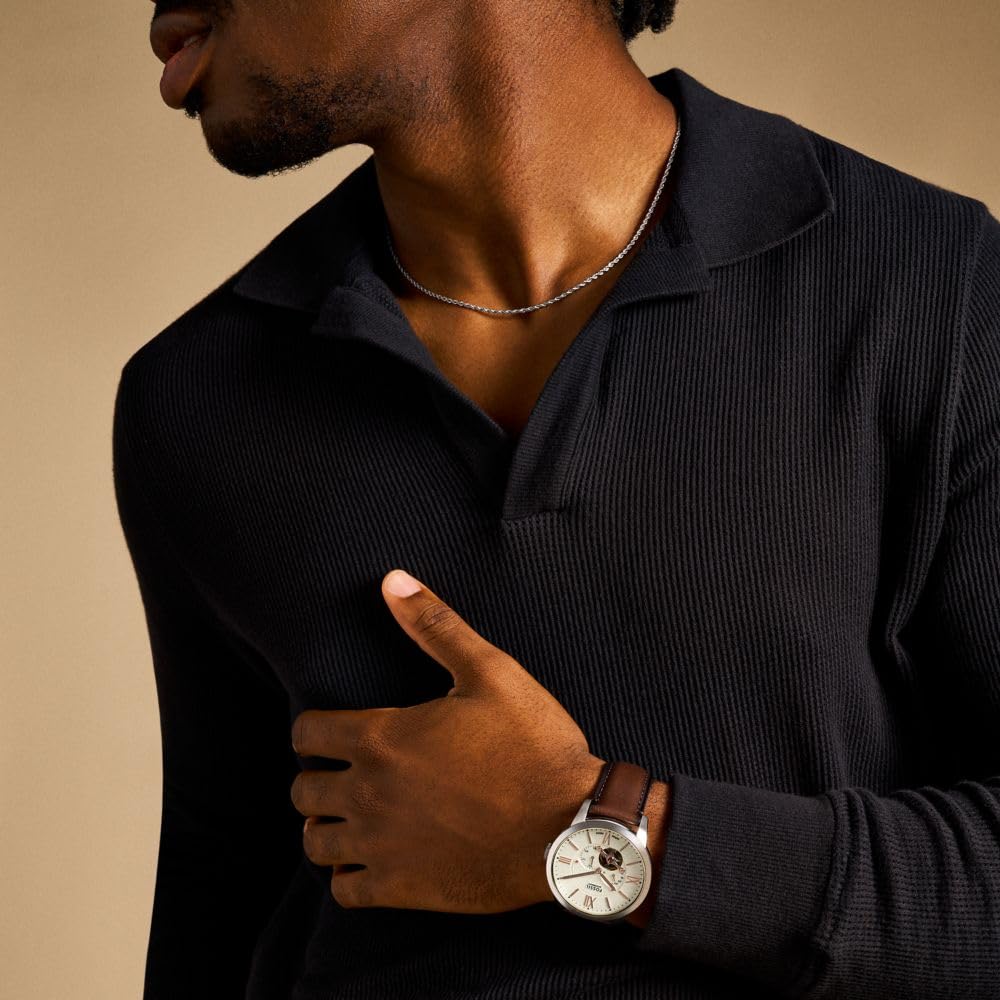 Fossil Men's Townsman Multifunction Brown Leather Watch