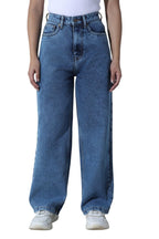 Hubberholme Women Blue Cotton Relaxed Fit High-Rise Jeans