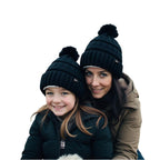 Fear0 NJ Warmest Plush Insulated Lining Knit cable cuff Fold Beanie Hat Women(D0102H79VZJ)