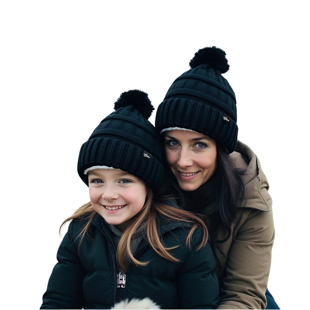 Fear0 NJ Warmest Plush Insulated Lining Knit cable cuff Fold Beanie Hat Women(D0102H79VZJ)