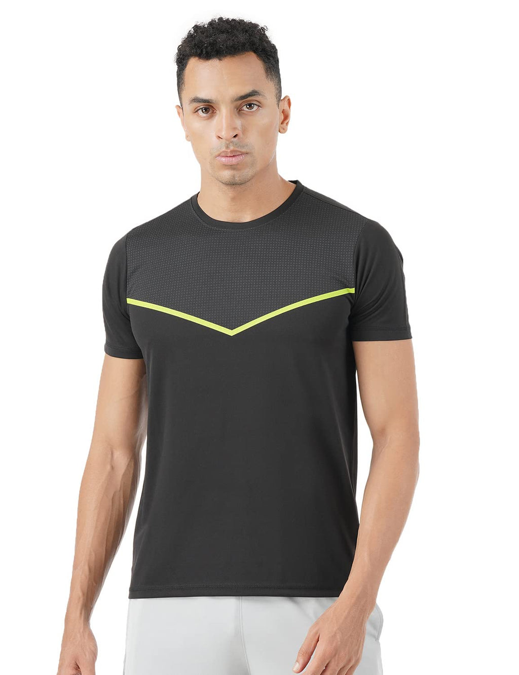 PUMPD Athleisure Mens Stylish T-Shirt for Gym -DryTech, Anti-Odor, Lightweight, Soft Seams, UV Protect