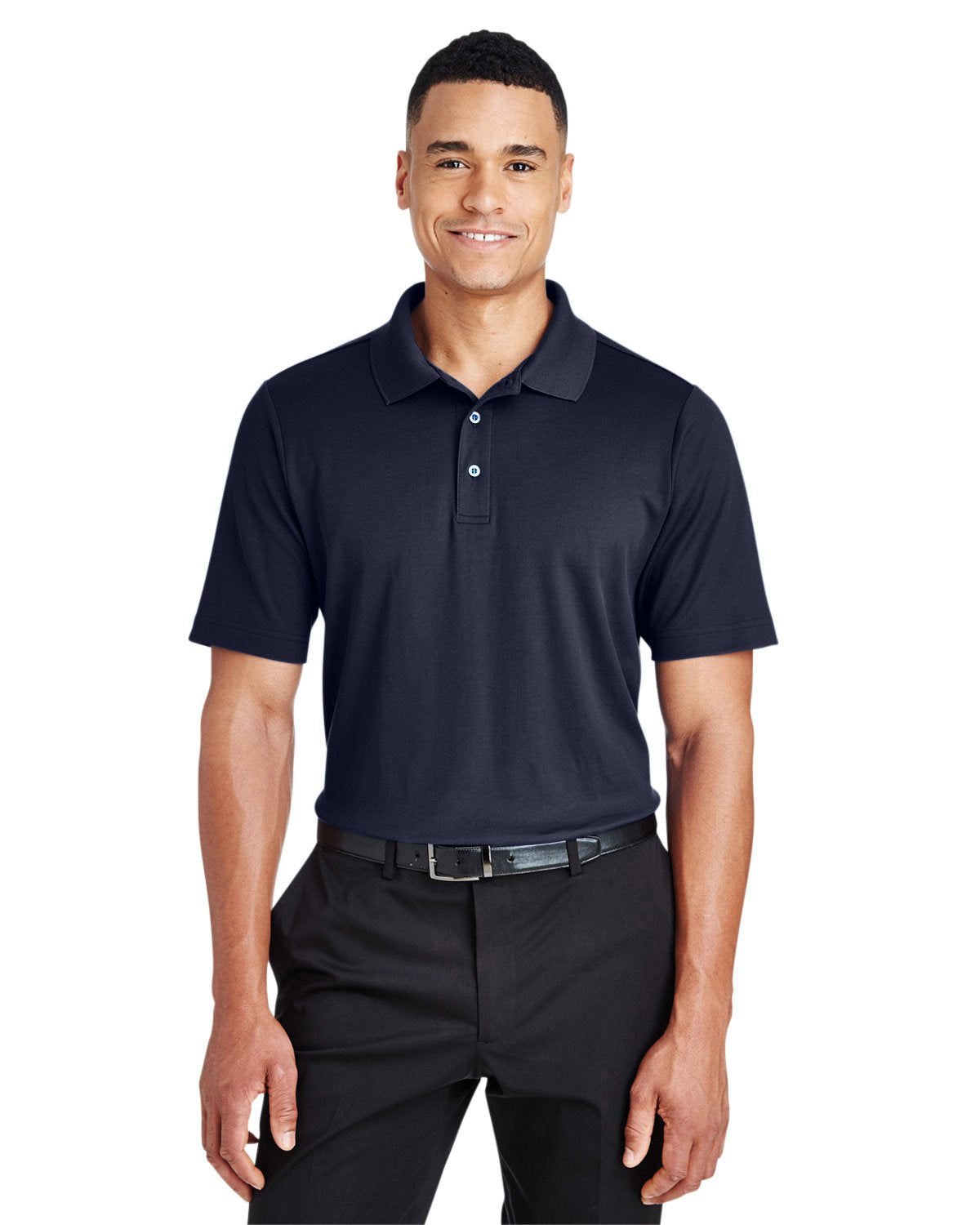 crownLux PerformanceMens Plaited Polo - gRAPHITE - 2XL(D0102H7NSMJ)