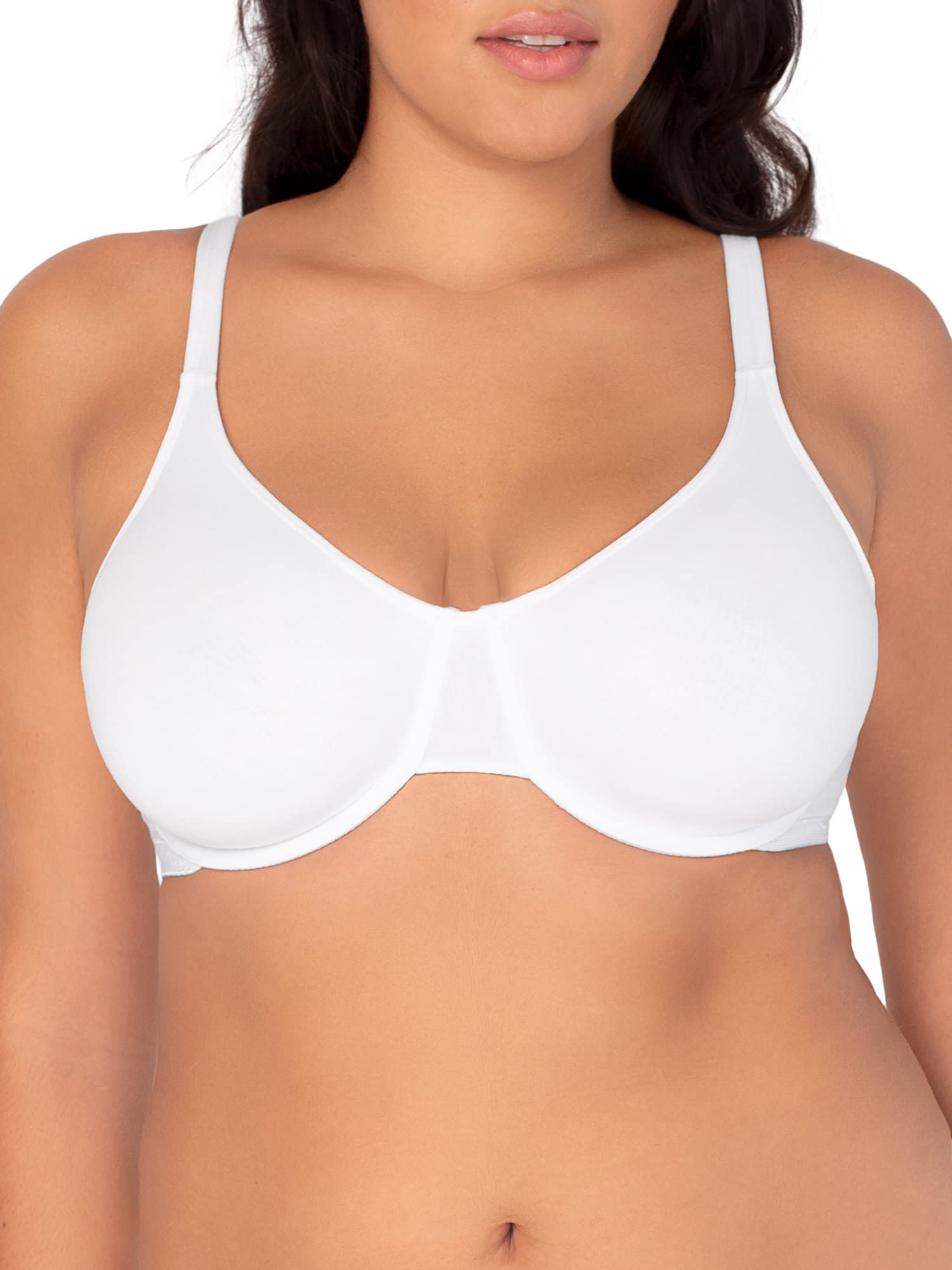 Fruit of the Loom Women's Unlined Underwire Bra-Cotton & Spandex Blend for Natural Shape and Flexibility, BLK/White 86CK/ Grey H